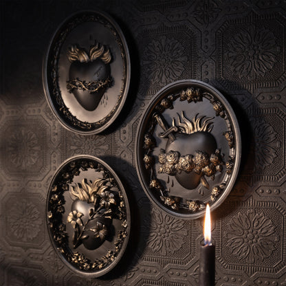 The Sacred Heart Wall Plaque - Peony Edition